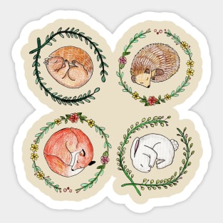 Hygge Forest Animals Sticker